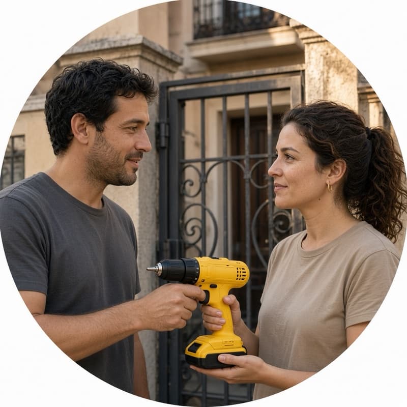Entrega de una herramienta entre vecinos